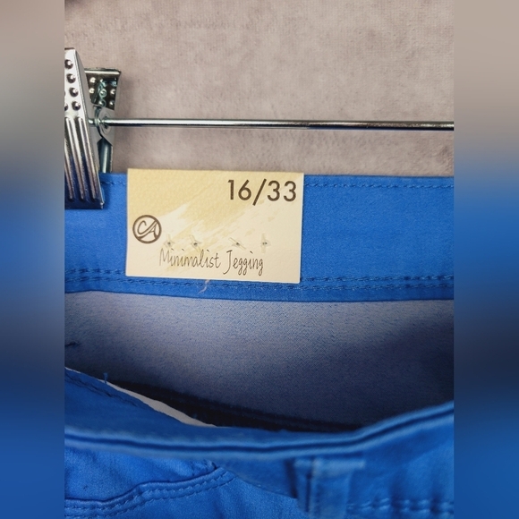 Curve‎ Appeal Tummy Tuck Capri Pants Women's 16/33 Blue Stretch Slim Leg Casual - Picture 4 of 10